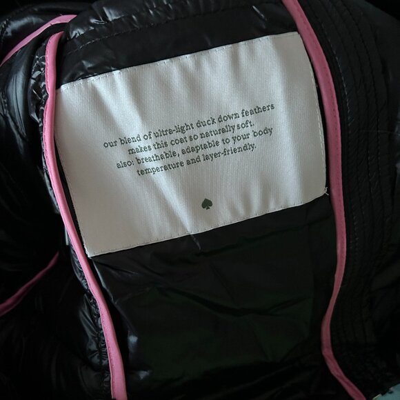 Kate Spade Down Puffer Hooded Black Jacket Womens - Picture 10 of 11